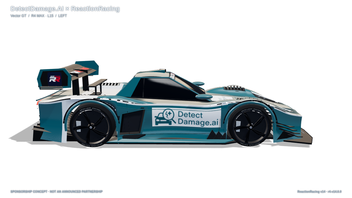 DetectDamage.AI × ReactionRacing — Left