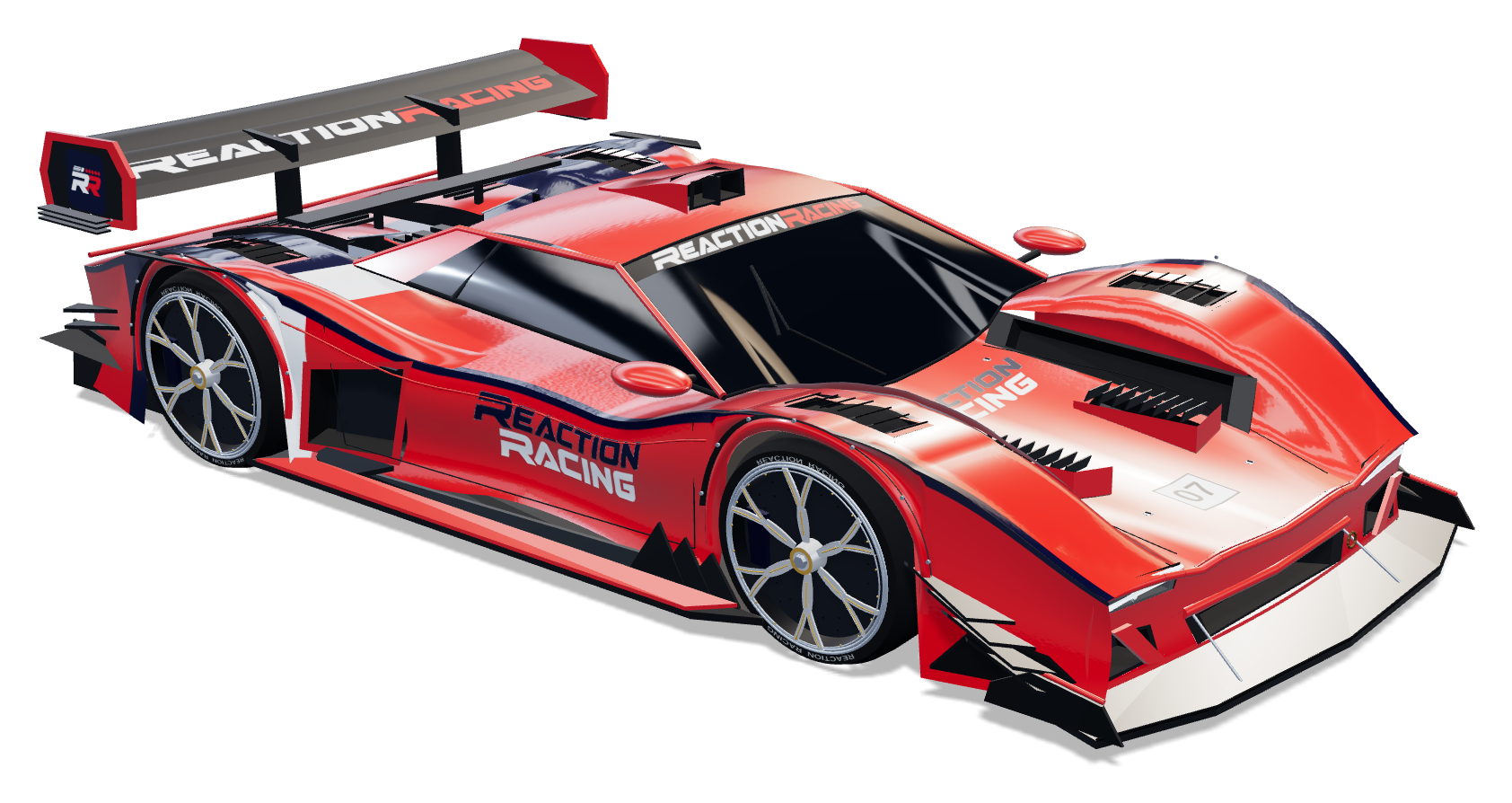 RR Racing Red — ¾ front