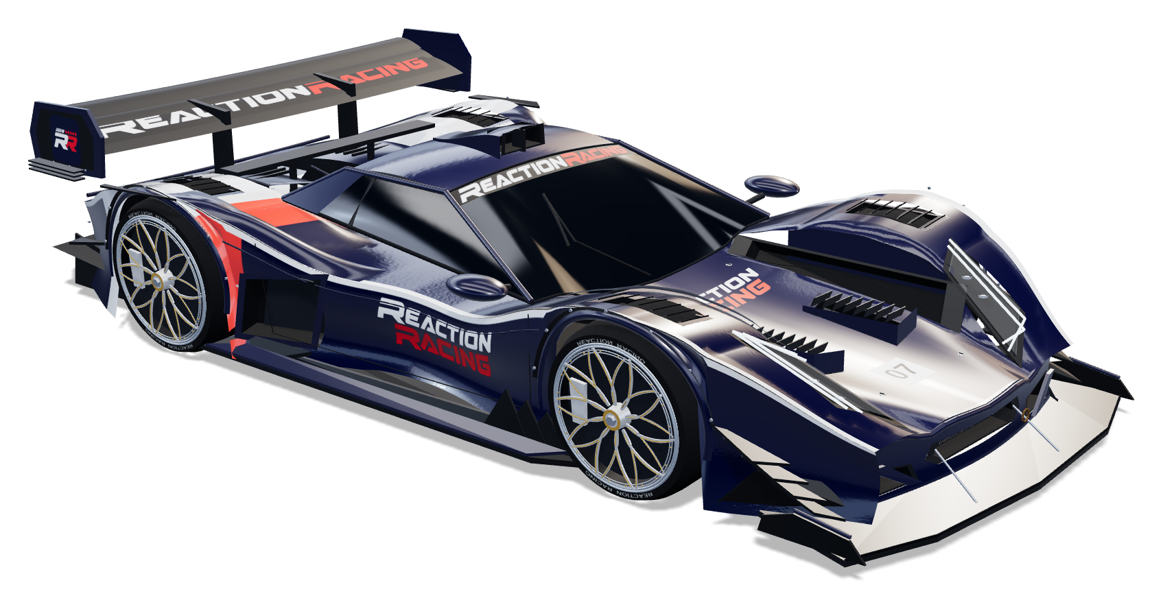 RR Racing Blue — ¾ front